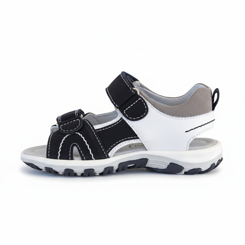 Sandali Bambino Nero Giardini Junior in Vera Pelle – Blu e Bianco