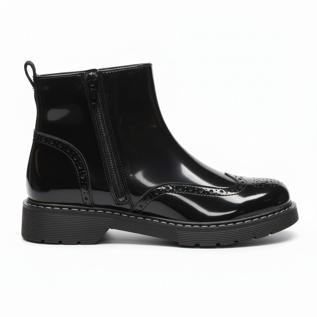 Stivaletti Nero Giardini A531134F, Nero, Naplak in Vernice, 38 EU