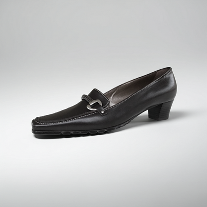 Mocassini Donna Comfort 1087 Vera Pelle Nero