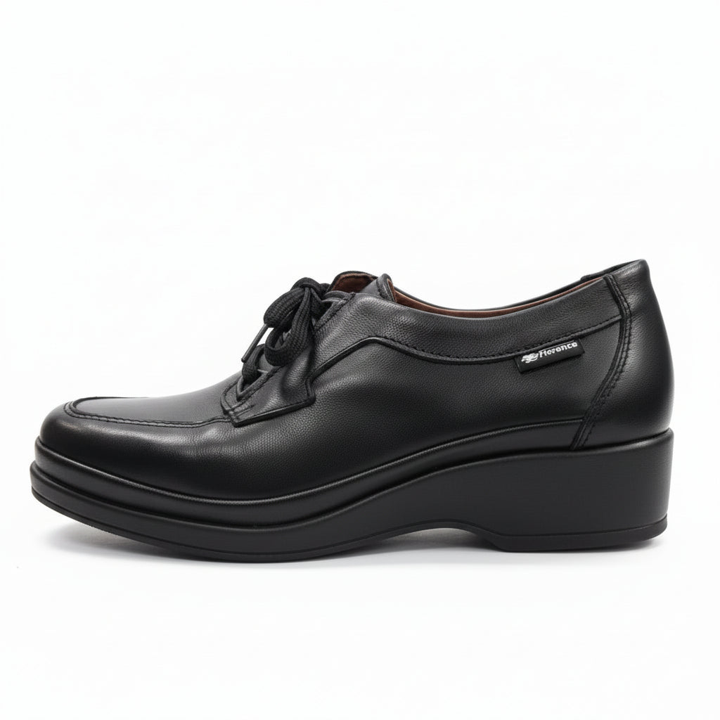 Scarpe classiche, Donna, Florance, con lacci Vera Pelle, Nero - 36 EU