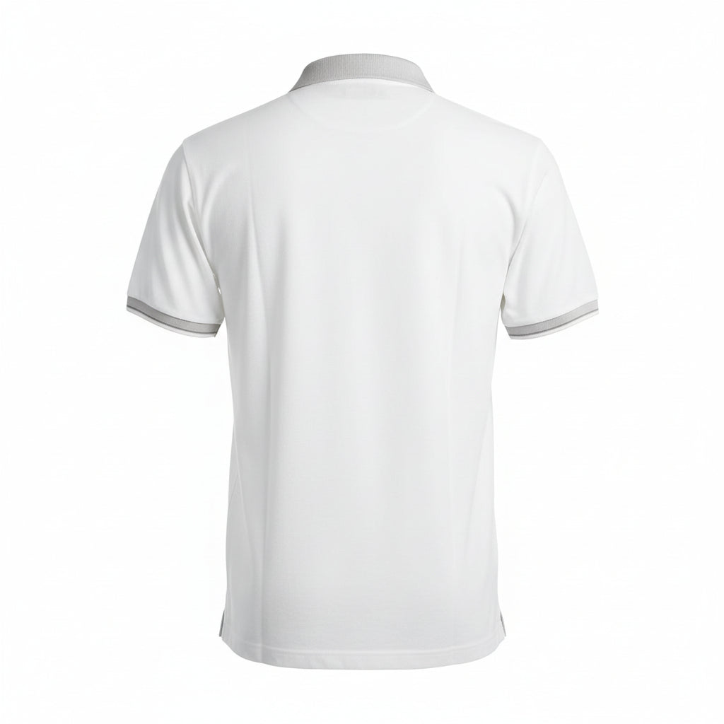 T-Shirt Polo Uomo Nero Giardini, Bianco e Grigio, Taglia 48 IT, P471500U, Cotone