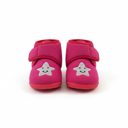 Pantofole Bambina, 28, Rosa Viola con stella argento glitter
