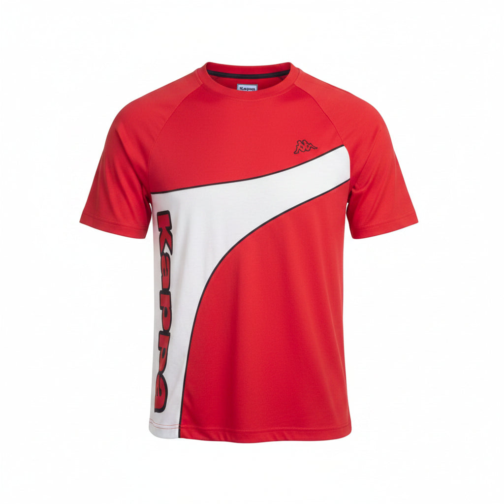 T-shirt Uomo Kappa – Rosso e Bianco Taglia S