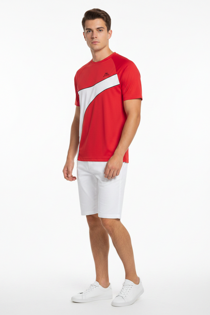 T-shirt Uomo Kappa – Rosso e Bianco Taglia S