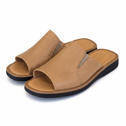 Ciabatte a fascia, FlyFlot, Vera Pelle, Beige, 40 IT