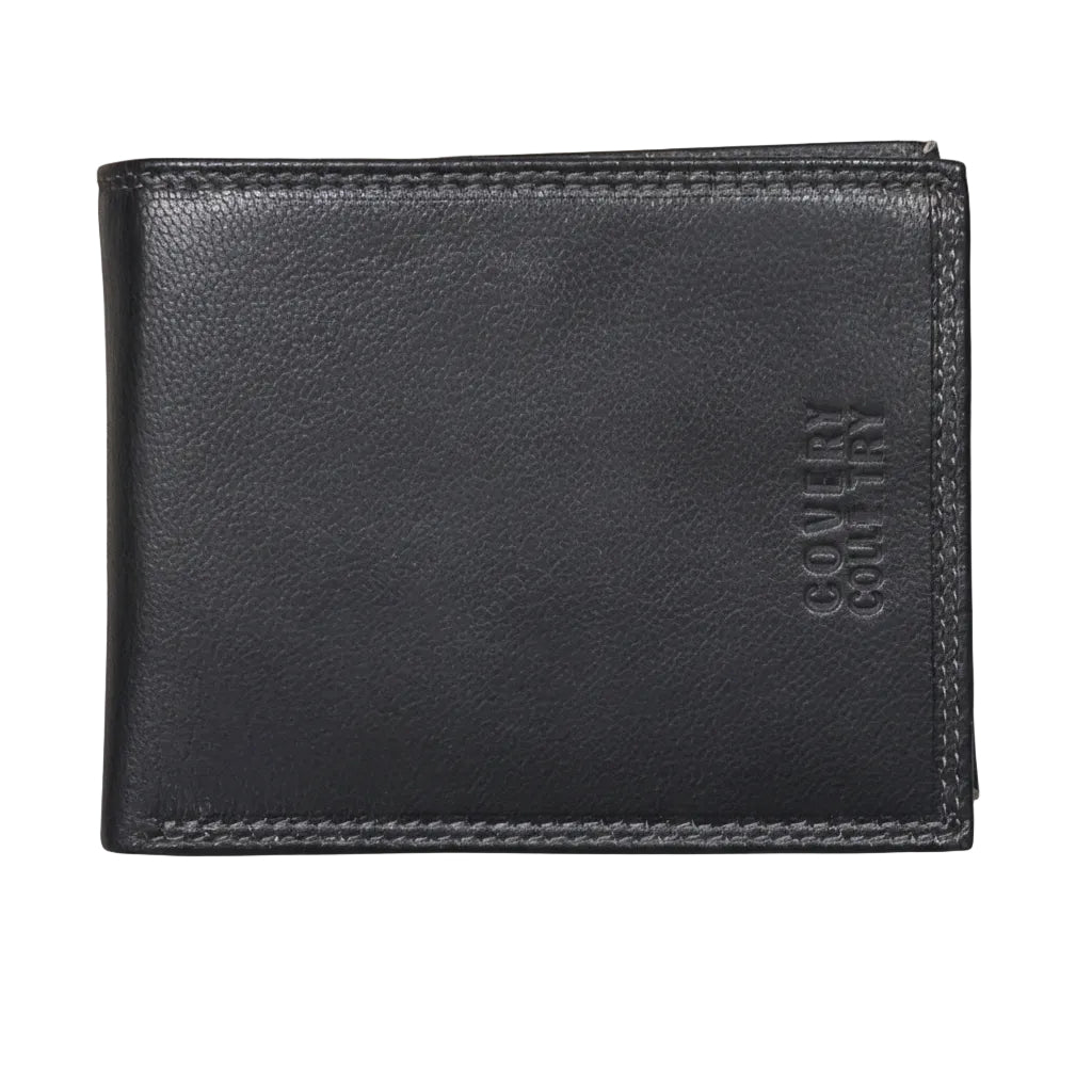 Portafoglio in Vera pelle, Nero, Coveri Collection