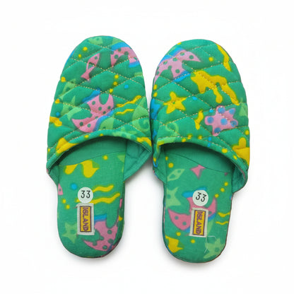 Ciabatte Bambini Island Tessuto Verde Fantasia 33