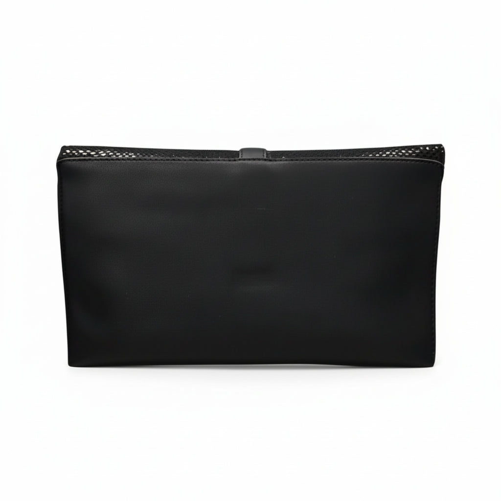 Pochette Elegante Nera con Fibbia Decorativa, Automatico, Tracolla inclusa
