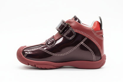 Scarpe da bambina con Strappo, Fiori, Vera pelle, Vernice, Rosso - 23 EU