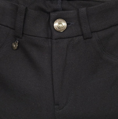 Pantaloni elasticizzati Blu, Donna, Nero Giardini, Punto Milano, Cotone, Morbidi