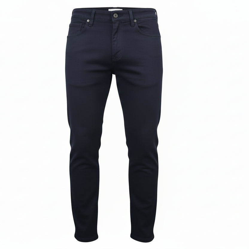 Pantaloni Uomo Nero Giardini A674400U in twill, Blu, Regolar, 52 EU