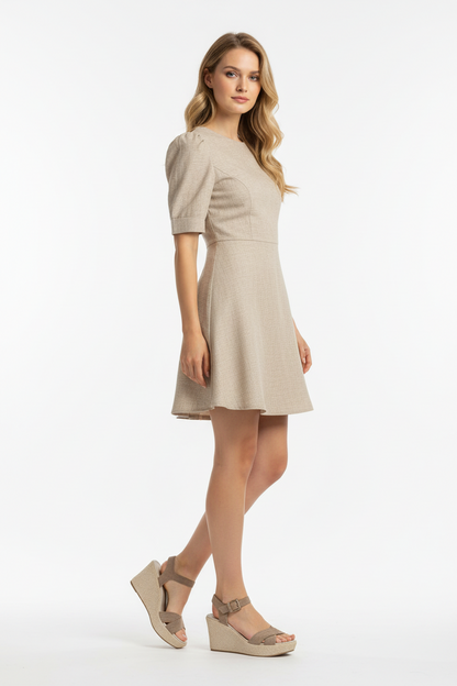 Sandali donna Nero Giardini, Vera Pelle, Beige Castoro, 39 IT, P410680D, Zeppa