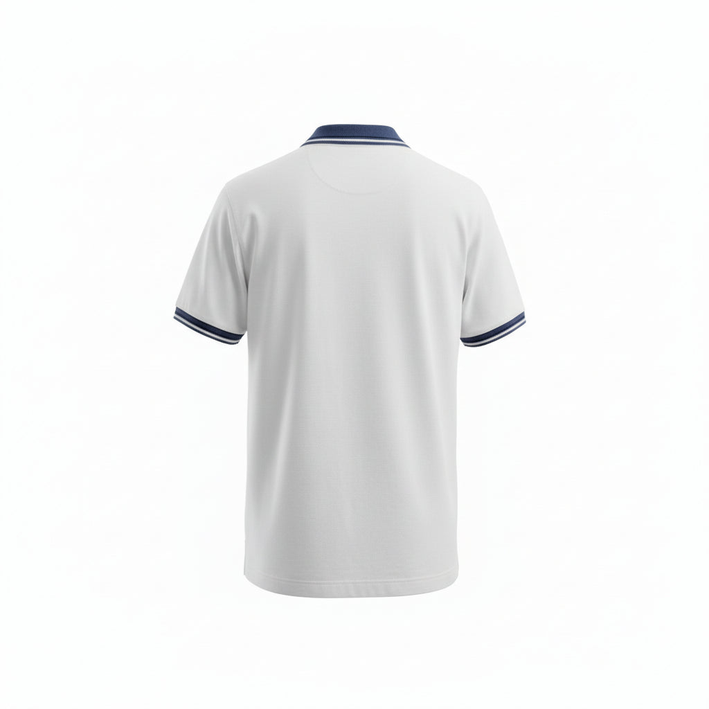 T-Shirt Polo Uomo Nero Giardini, Bianco e Blu, Cotone, P571906U