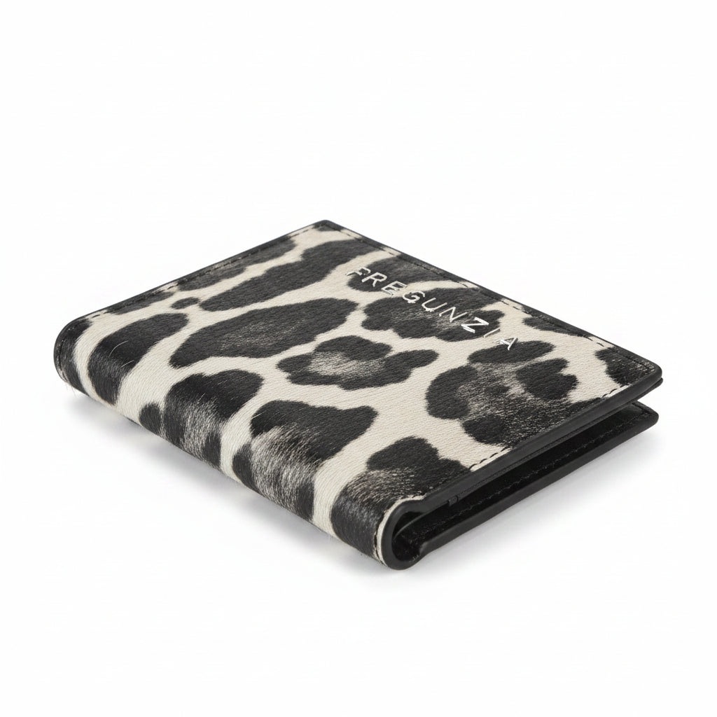Portafoglio compatto Donna Pregunta in Pelle Leopardato Animalier – 11,5 x 9,5 x 2,5 cm