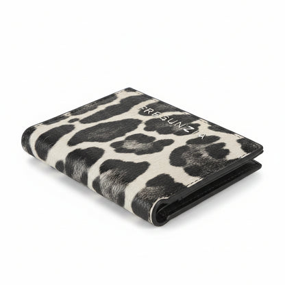Portafoglio compatto Donna Pregunta in Pelle Leopardato Animalier – 11,5 x 9,5 x 2,5 cm