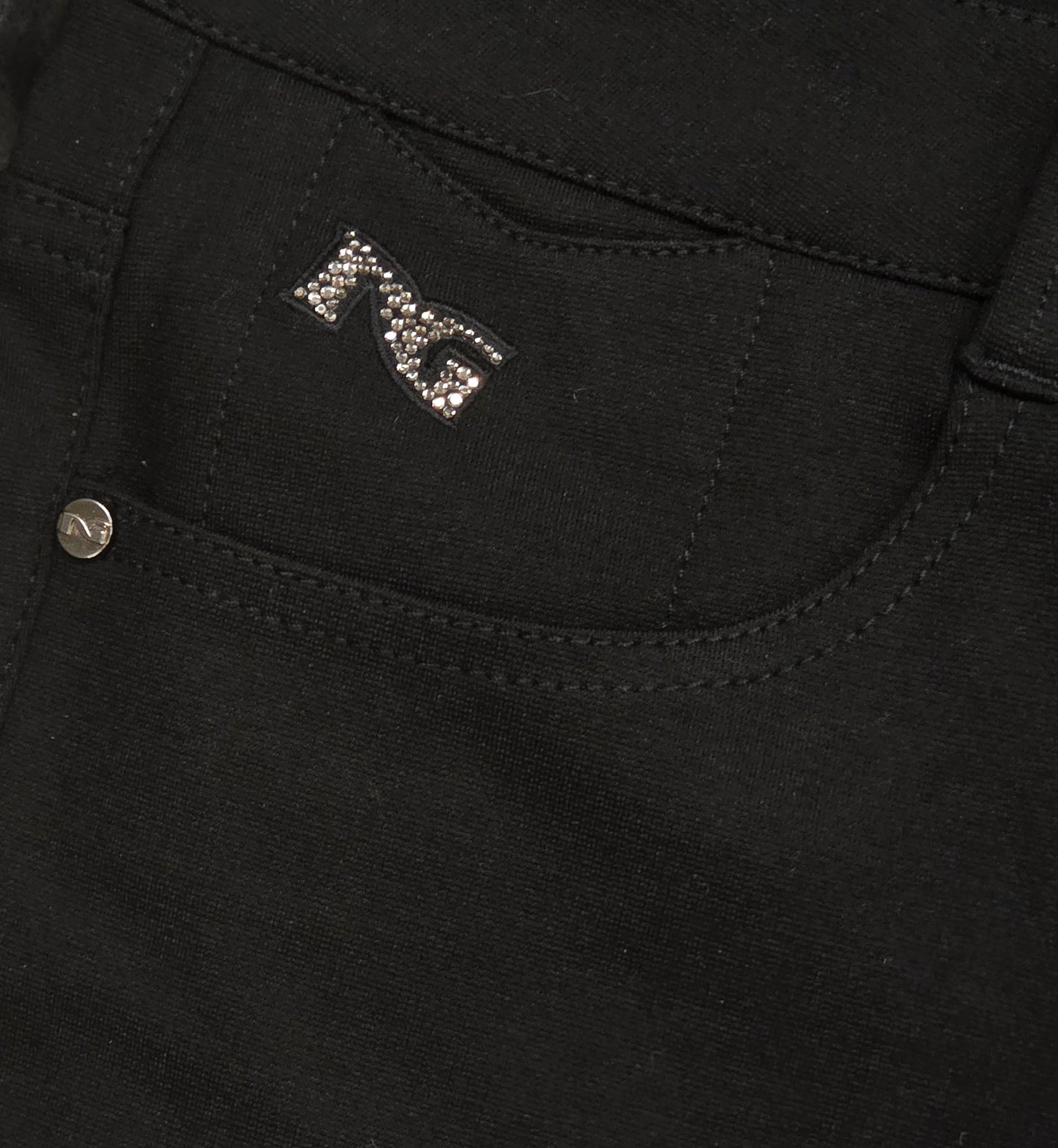 Pantaloni donna Nero Giardini, Nero, A364705D, Taglia 42 EU, Bottone monogram
