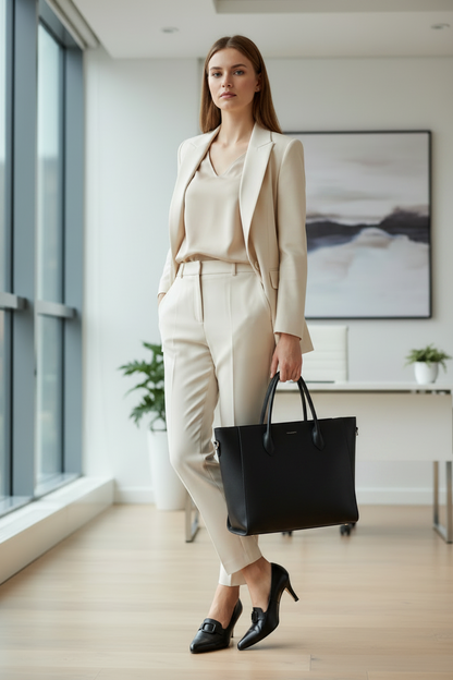 Décolleté Donna Merianna Vera Pelle Nera con Fibbia Tacco 7,5 cm