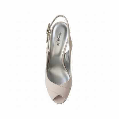 Sandali con zeppa Nero Giardini, Avorio, Vera Pelle Camoscio, Open Toe, P000641, 37 IT