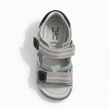 Sandali Bambini Nero Giardini Junior Vera Pelle Grigio Verde Menta Bianco | Taglia 23