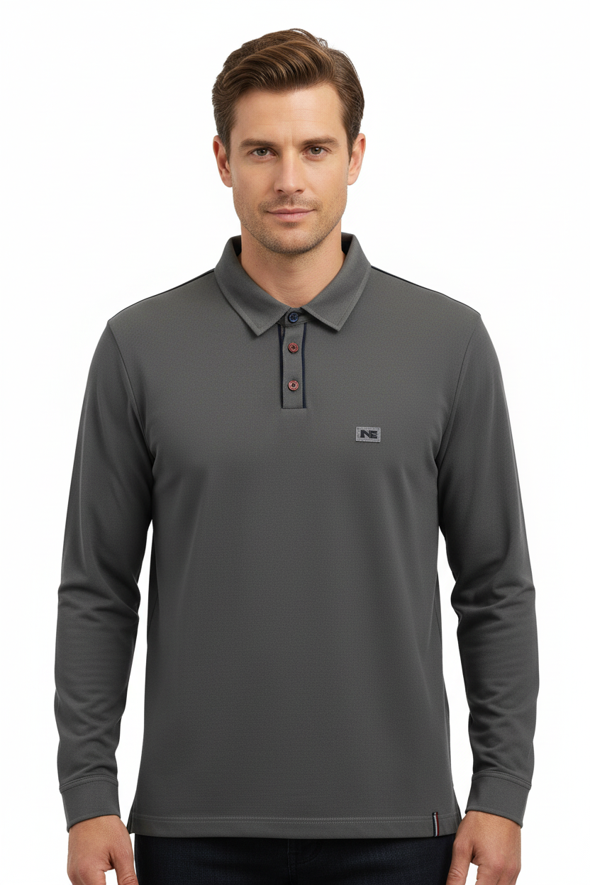 Maglia da Uomo Polo Nero Giardini A571100U,Grigio Piombo, Taglia 48 EU