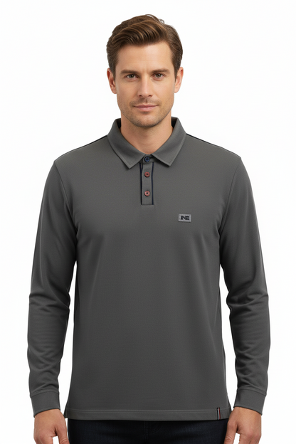 Maglia da Uomo Polo Nero Giardini A571100U,Grigio Piombo, Taglia 48 EU