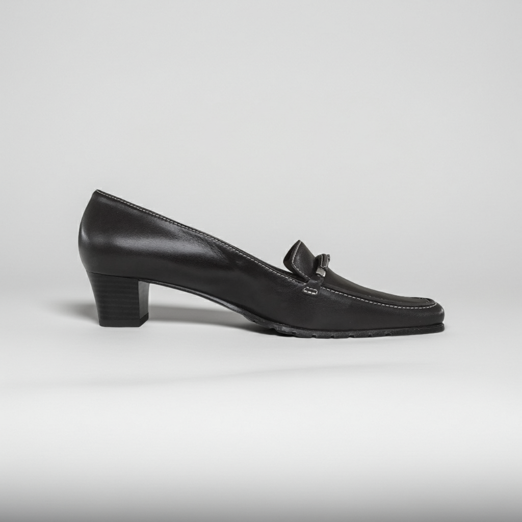 Mocassini Donna Comfort 1087 Vera Pelle Nero