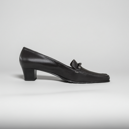Mocassini Donna Comfort 1087 Vera Pelle Nero