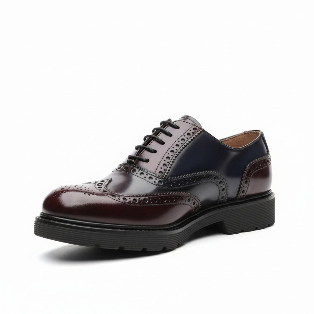 Scarpe Inglesine Oxford, Donna NeroGiardini A616170D Vera Pelle Abrasivato, Bordeaux, Antracite, Blu - Numero 37