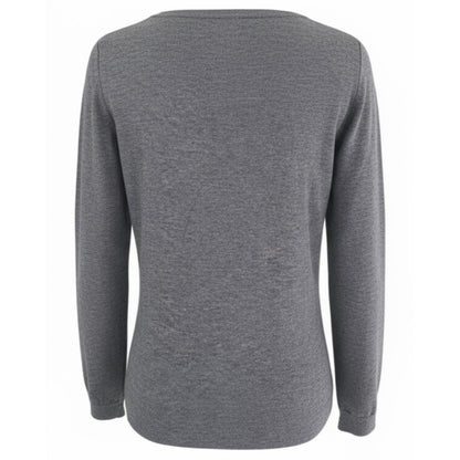 Maglia Donna, NeroGiardini, A560101D, Lana, Grigio, con decorazione in pizzo