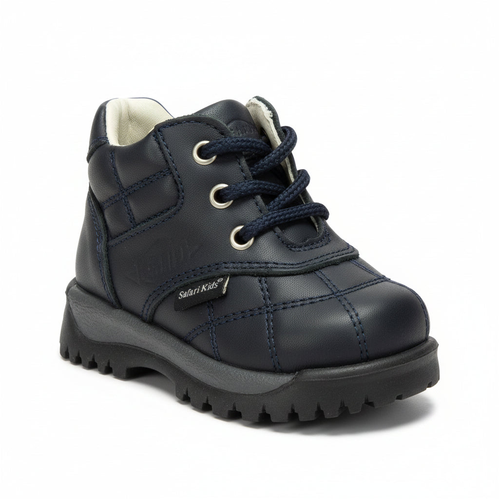 Scarpa Bambini, Vera Pelle, Blu Navy, Safari Kid's