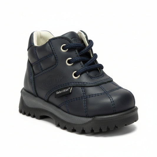 Scarpa Bambini, Vera Pelle, Blu Navy, Safari Kid's