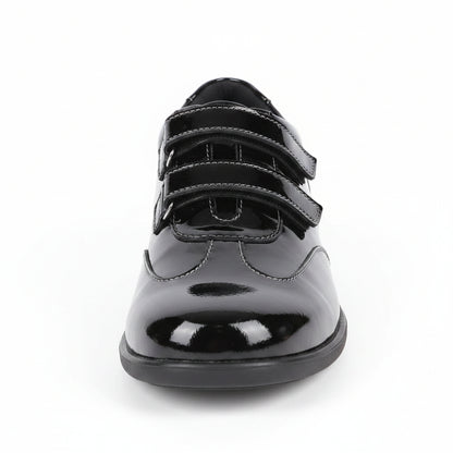 Scarpe Nere Donna Cinzia Soft in Vera Pelle e Vernice, con Chiusura a Strappo, Comfort ed Eleganza - Numero 39