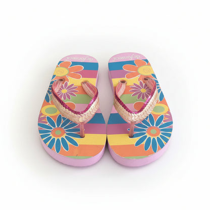 Infradito Mare Bambina De Fonseca Floreale con Paillettes – Taglia 31/32