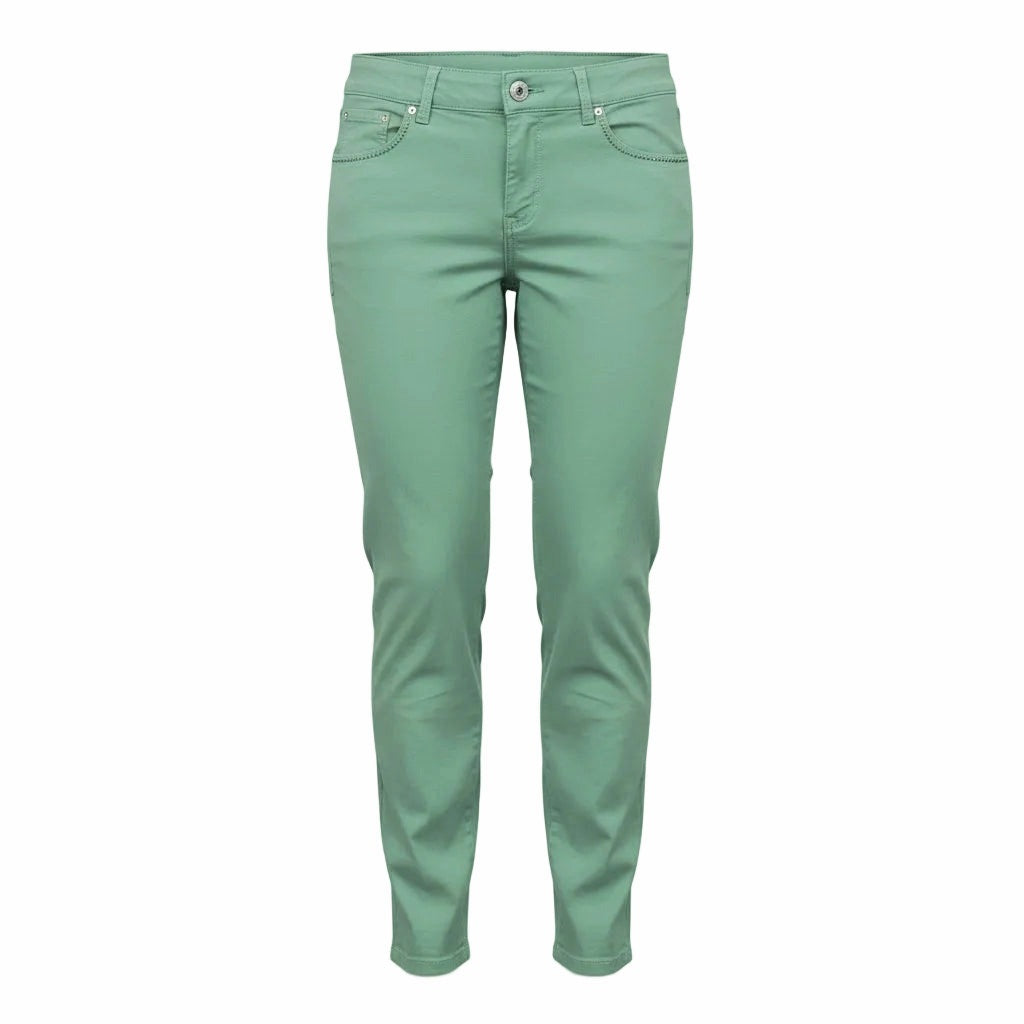 Pantaloni Estivi Donna Nero Giardini, Verde, Strass