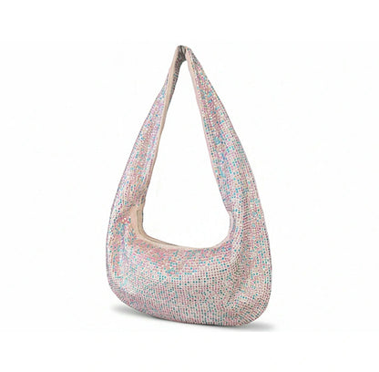 Borsetta beige con brillantini strass colorati Phil Firenze