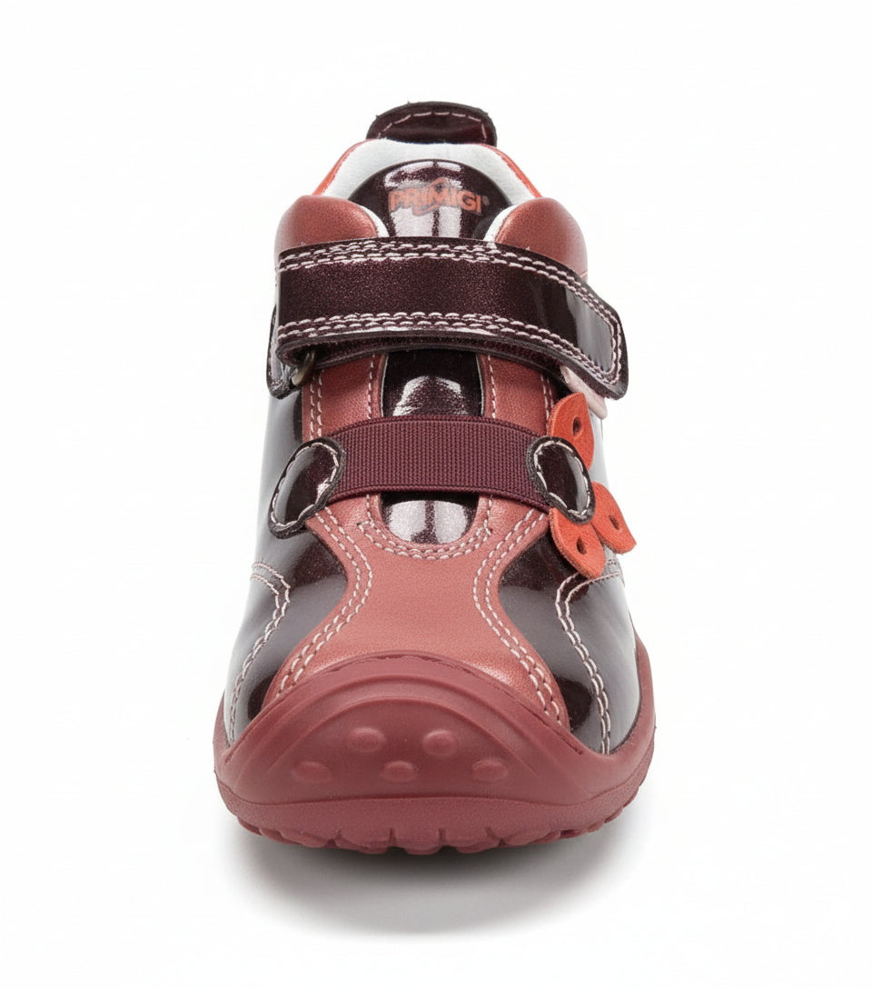 Scarpe da bambina con Strappo, Fiori, Vera pelle, Vernice, Rosso - 23 EU