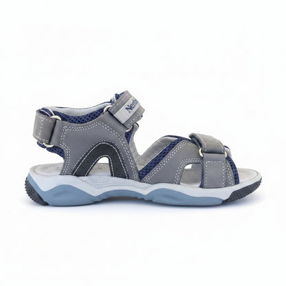 Sandali Bambino Nero Giardini Junior in Vera Pelle – Grigio Avio e Blu