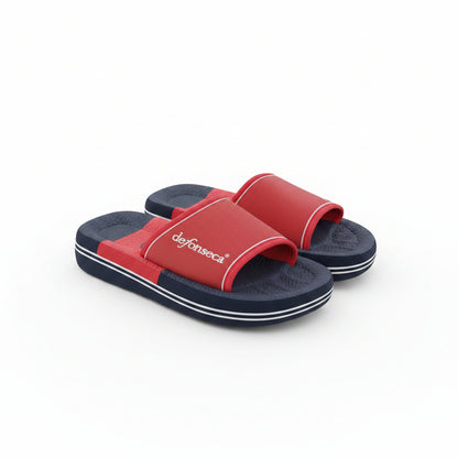 Ciabatte Mare Bambino De Fonseca a Fascia Rosso Blu – Taglia 27