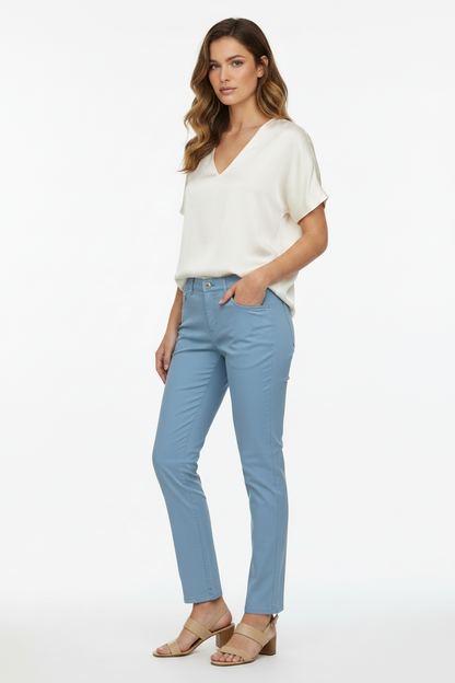 Pantaloni Estivi Donna Nero Giardini, Azzurro, P464500D