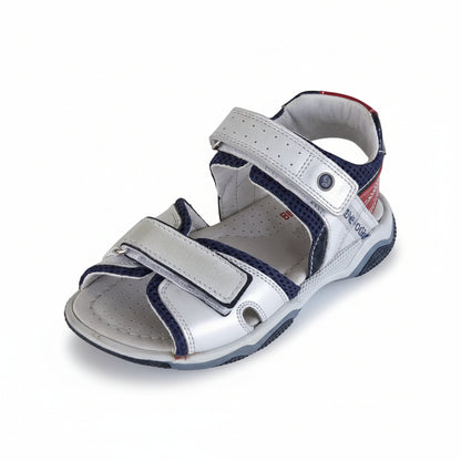 Sandali Bambino Nero Giardini Junior in Vera Pelle – Argento Blu Rosso Strappo Taglia 30