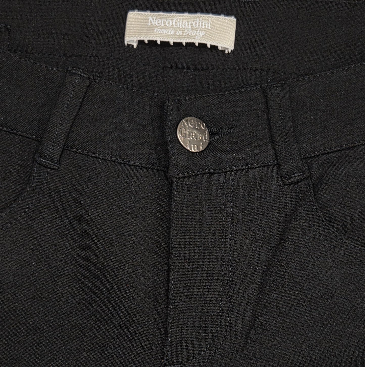 Pantaloni donna Nero Giardini, Nero, A364705D, Taglia 42 EU, Bottone monogram