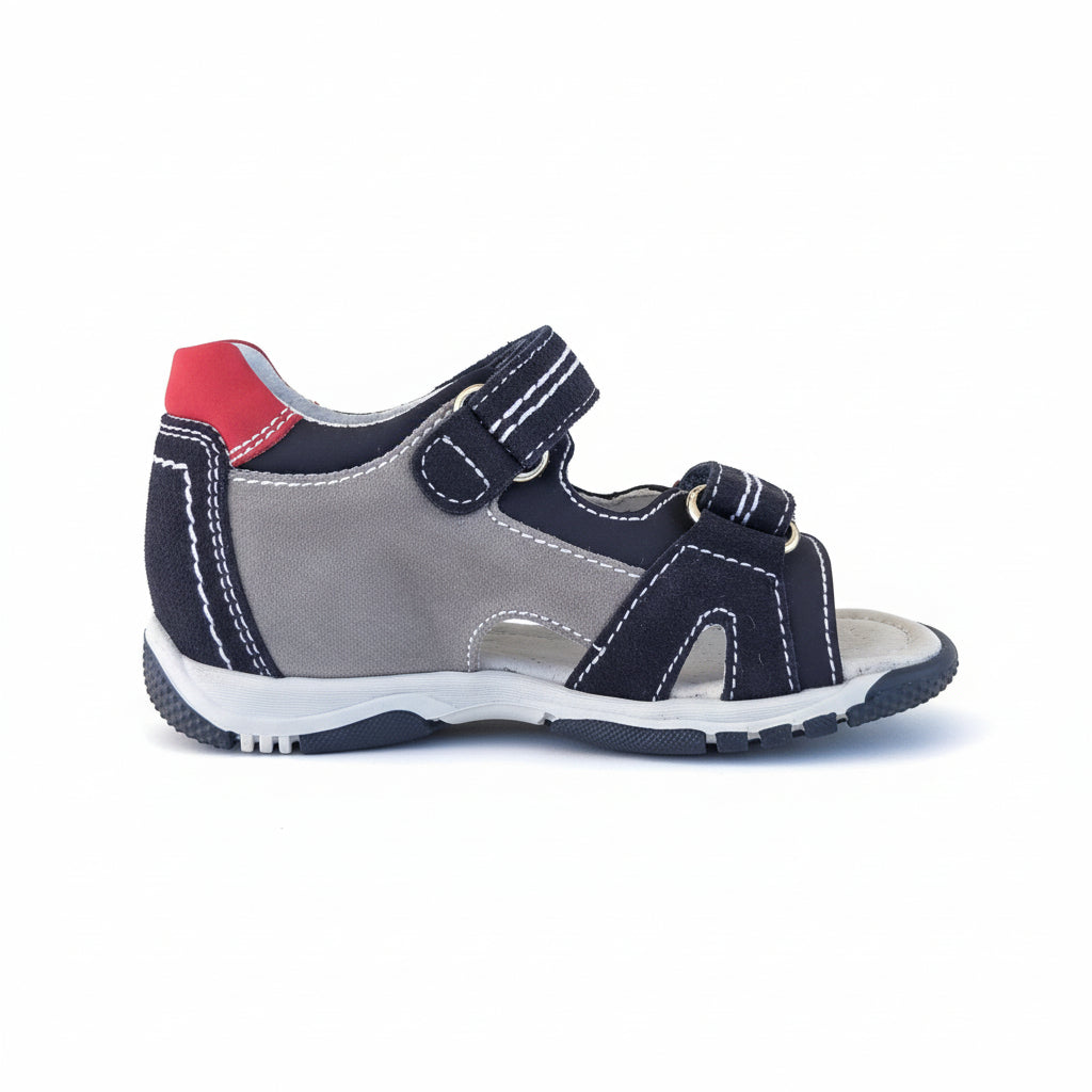 Sandali Bambini Nero Giardini Junior in Vera Pelle – Grigio Blu Rosso Taglia 24
