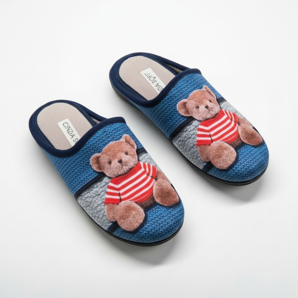 Pantofole Donna con Orsetto Cinzia Soft Comfort, Morbide, IEH600S12