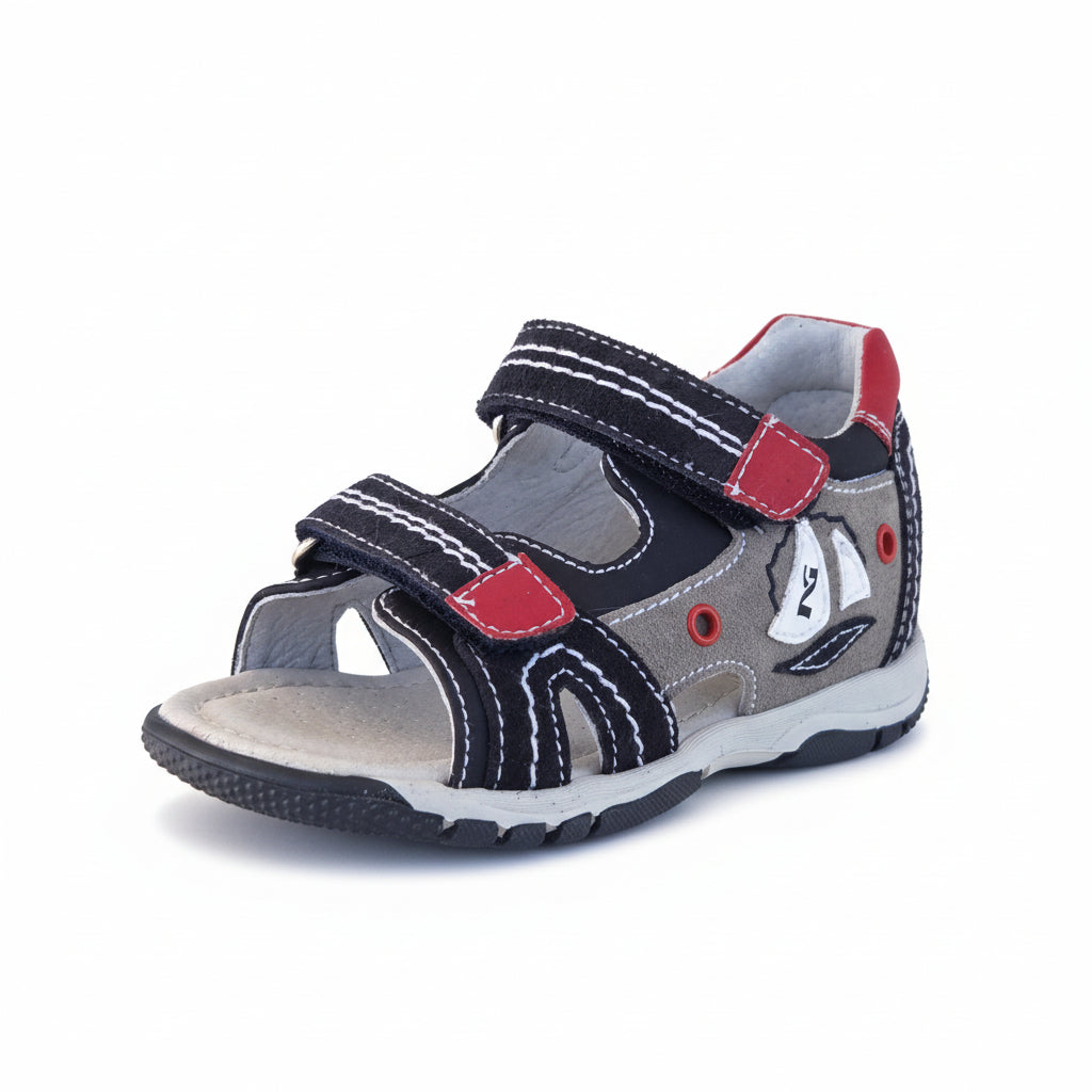 Sandali Bambini Nero Giardini Junior in Vera Pelle – Grigio Blu Rosso Taglia 24
