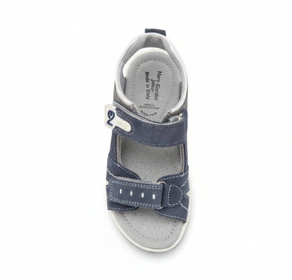 Sandali Bambini Nero Giardini Junior in Vera Pelle – Blu Grigio Bianco con Stella Strappo