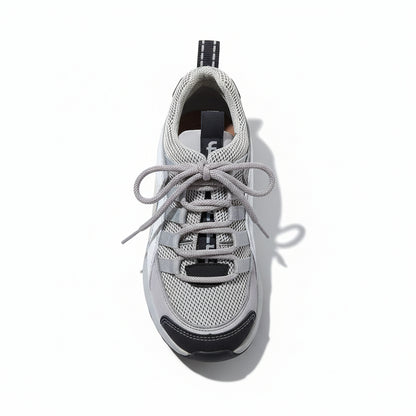 Sneakers Bambini Walk Safari, Vera Pelle, Tela, Grigio