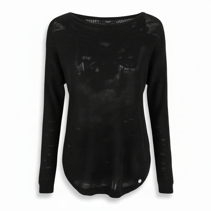 Maglia a maniche lunge Donna NeroGiardini A560109D Nero con lavorazione