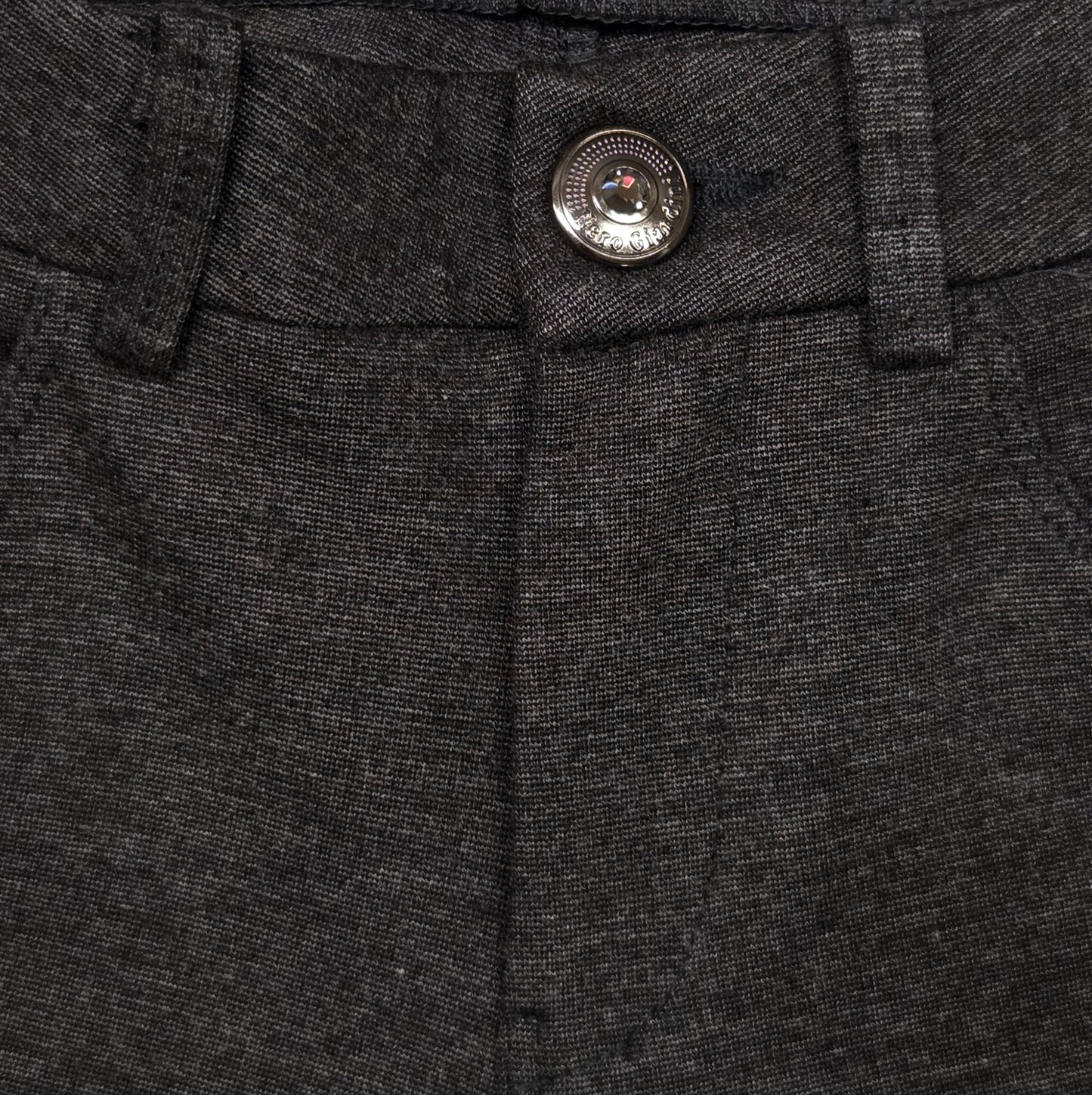 Pantaloni morbidi da donna, Nero Giardini, Grigio Scuro melange, Cotone