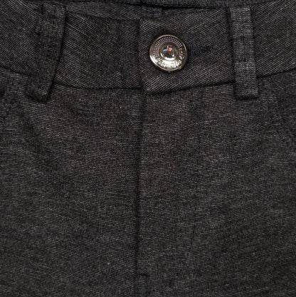 Pantaloni morbidi da donna, Nero Giardini, Grigio Scuro melange, Cotone