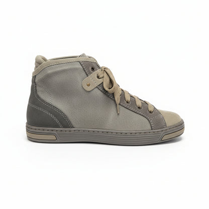 Sneakers Bambini, Nero Giardini, 35047, Antracite, Vera Pelle
